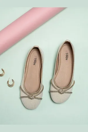 toothless Girls Embellished Ballerinas with Bows Flats
