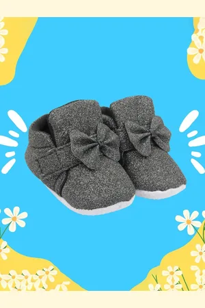 Neska Moda Girls Cotton Bow Booties