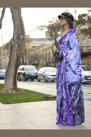 Anouk Tie and Dye Pure Crepe Saree