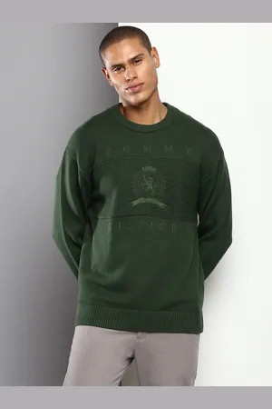 Tommy Hilfiger Men Brand Logo Embroidered Pure Cotton Pullover