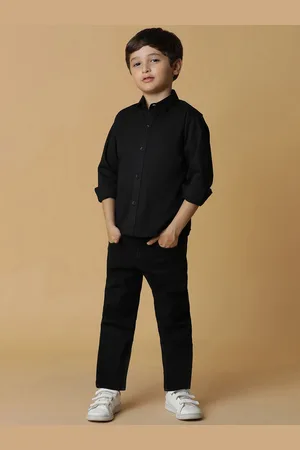 TALES & STORIES Boys Black Slim Fit Jeans