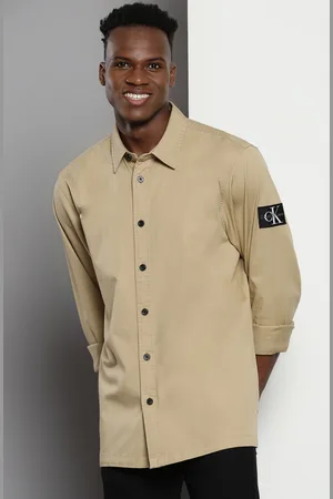 Calvin Klein Spread Collar Long Sleeves Regular Fit Casual Shirt