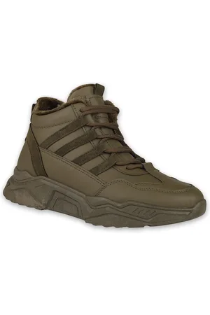 CASSIEY Women Khaki High-Top Walking Shoes