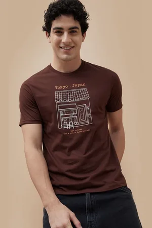 Lifestyle Men Graphic Printed Round Neck Cotton T-shirt