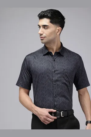 V Dot Men Slim Fit Printed Pure Cotton Formal Shirt