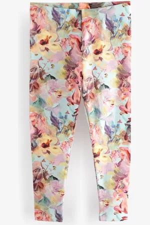 Next Girls Ribbed Printed Leggings