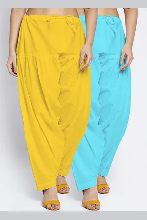 GRACIT Women Pack of 2 Solid Regular Fit Cotton Salwars