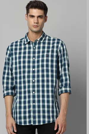 Louis Philippe Men Slim Fit Opaque Checked Casual Shirt