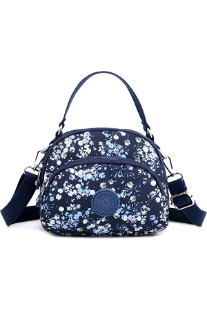 Diva Dale Women Blue Floral Printed Structured Handheld Bag