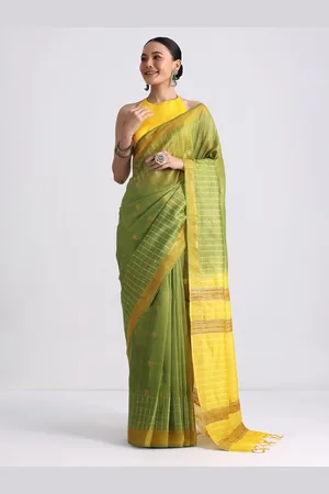 KALKI Fashion Striped Woven Design Zari Saree