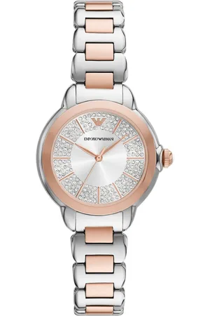 Emporio Armani Women Embellished Dial & Stainless Steel Straps Analogue Watch AK_AR11643