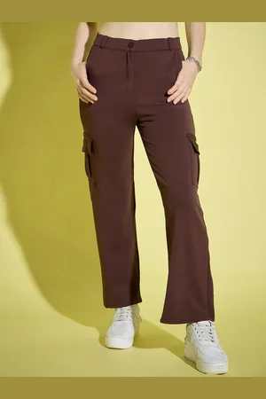 BuyNewTrend Women Relaxed High-Rise Cargos Trousers