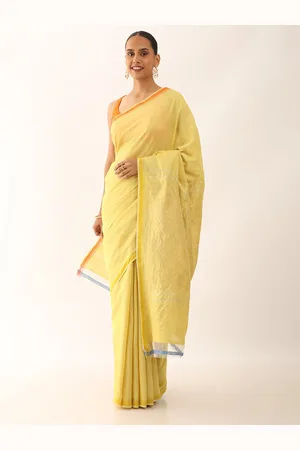 Taneira Ethnic Motifs Woven Design Zari Pure Silk Saree