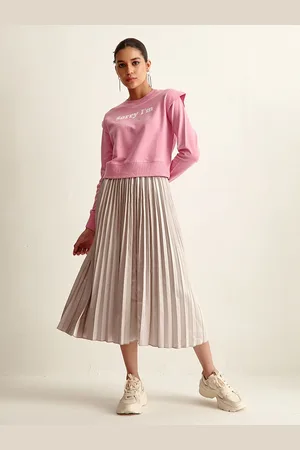 COVER STORY Women Pink Cotton Sweatshirt