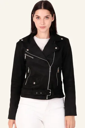 Leather Retail Women Solid Biker Jacket