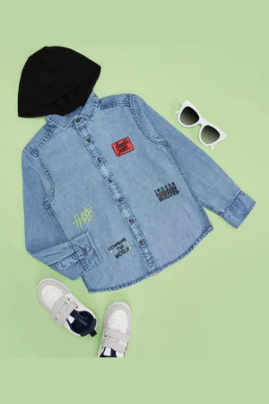 Pantaloons Boys Hood Solid Cotton Casual Shirt