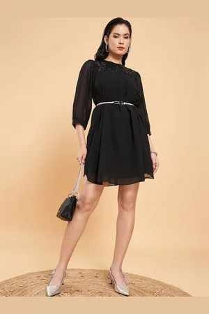 Marigold Lane Women Embellished Sequined A-Line Dress