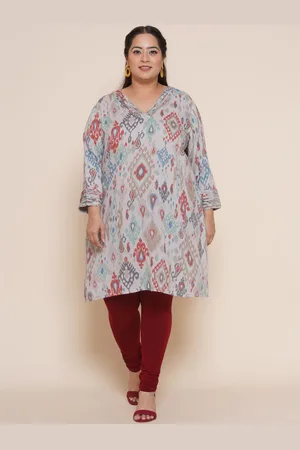 John Pride Women Plus Size Ethnic Motifs Printed Kurta