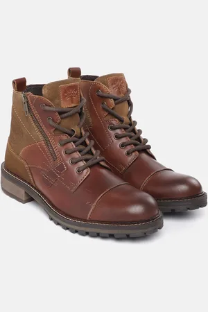 Woodland Men Leather Mid Top Regular Boots