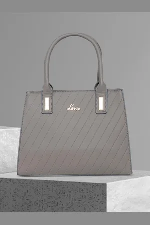 LAVIE Grey Structured Quilty Handheld Bag