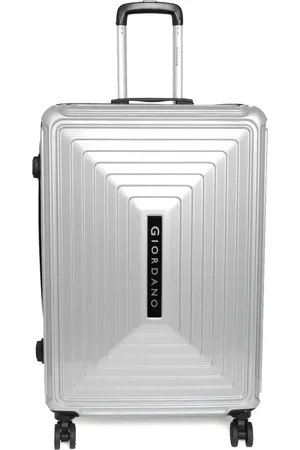 Giordano Unisex Silver-Toned Textured Trolley Bag