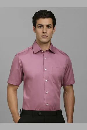 Louis Philippe Men Classic Fit Spread Collar Solid Cotton Formal Shirt