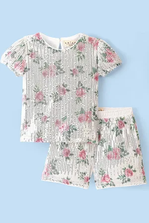 ARIAS Girls Embellished Top With Shorts