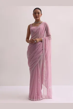 KALKI Fashion Embroidered Beads and Stones Pure Georgette Saree