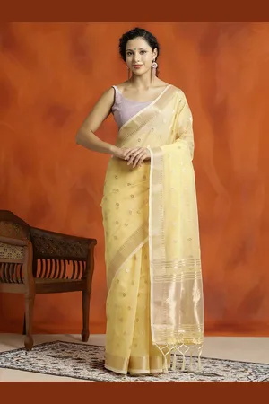 Jaipur Zari Woven Design Banarasi Organza Saree