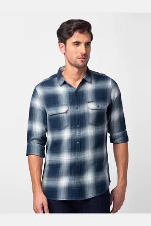 SPYKAR Men Classic Slim Fit Checked Cotton Casual Shirt