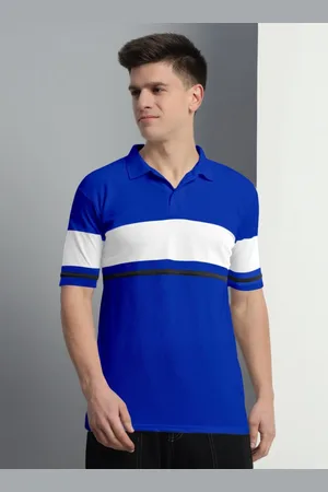 Metronaut Men Colourblocked Polo Collar Cotton T-shirt