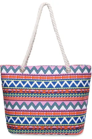 Diva Dale Women Blue Geometric Printed Structured Tote Bag