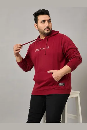 Club York Men Plus Size Cotton Hooded Sweatshirt