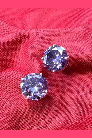 ARTE Silver-Plated Circular Studs Earrings