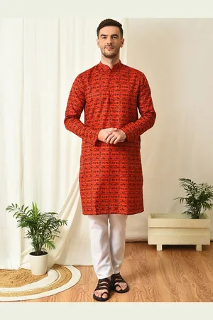 Hangup Ethnic Motifs Printed Regular Kurta with Pyjamas