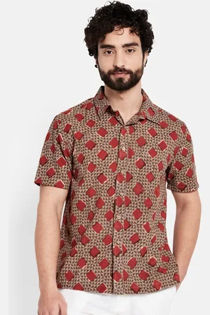 Fabindia Men Geometric Opaque Printed Casual Shirt