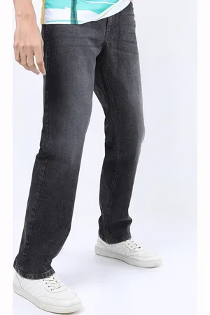 Highlander Men Grey Straight Fit Light Fade Stretchable Jeans