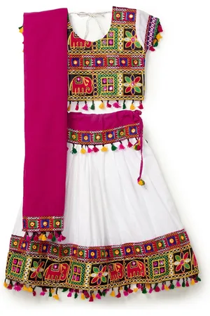 Banjara Girls Ethnic Motifs Embroidered Ready to Wear Lehenga & Blouse With Dupatta