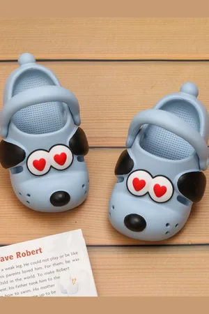 Yellow bee Girls Self Design Clogs