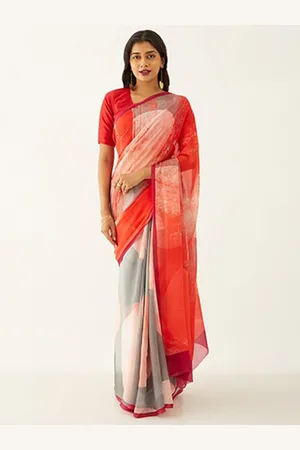 Taneira Geometric Printed Saree