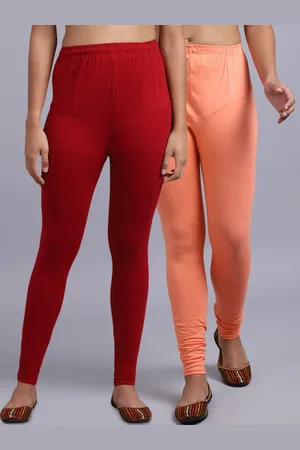 GRACIT Women Pack Of 2 Solid Churidar-Length Leggings
