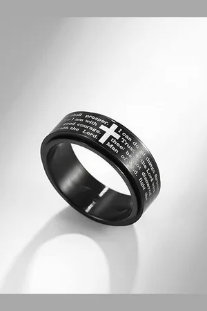 FÁBULA Men Cross Tough Stainless Steel Biker Ring