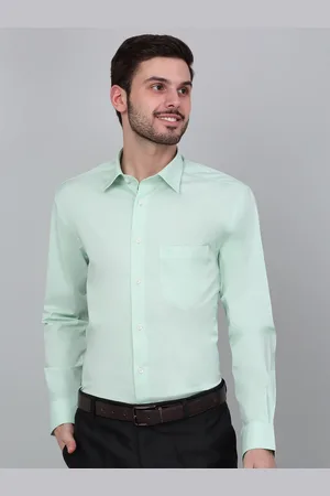 CANTABIL Men Spread Collar Solid Cotton Formal Shirt