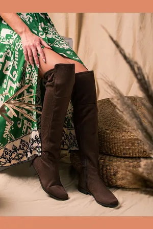 SAINT G. Brown Suede High-Top Regular Boots