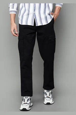 Lifestyle Men Tapered Fit Mid-Rise Cotton Cargos