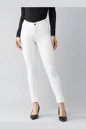 BAESD Women Skinny Fit High Rise Clean Look Jeans