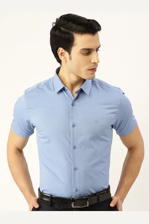 Benetton Men Blue Slim Fit Formal Shirt