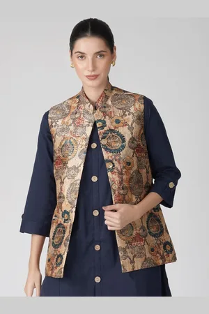 Kalini Floral Women Printed Nehru Jacket