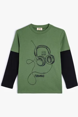 Koton Boys Graphic Printed Round Neck Cotton T-shirt