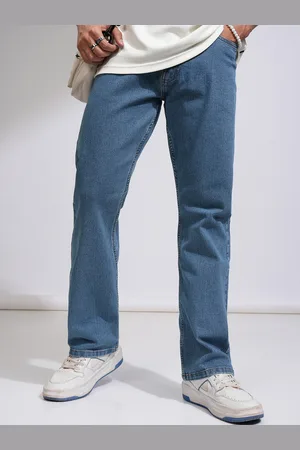 Highlander Men Bootcut Mid-Rise Clean Look Stretchable Jeans